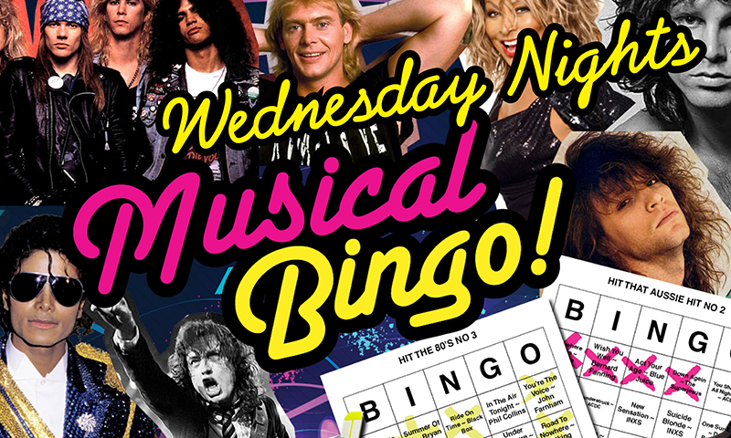 Wednesday musical bingo et